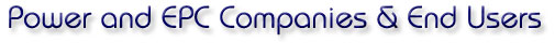 Power and EPC Companies & End Users